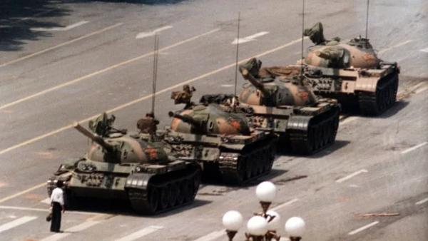 Tank Man June 5, 1989 Tienanmen photo credit Charlie Cole