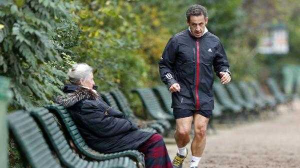 Sarkozy fait du footing