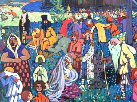 LE PEUPLE ou LA VIE COLORÉE     <br />
Vassily Kandinsky – 1907