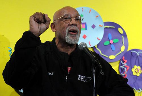 John Carlos nel 2011 a Occupy Wall Street.